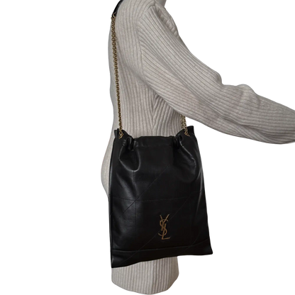 Saint Laurent Jamie Pochon aus Lammleder Schwarz / sehr gut Saint Laurent