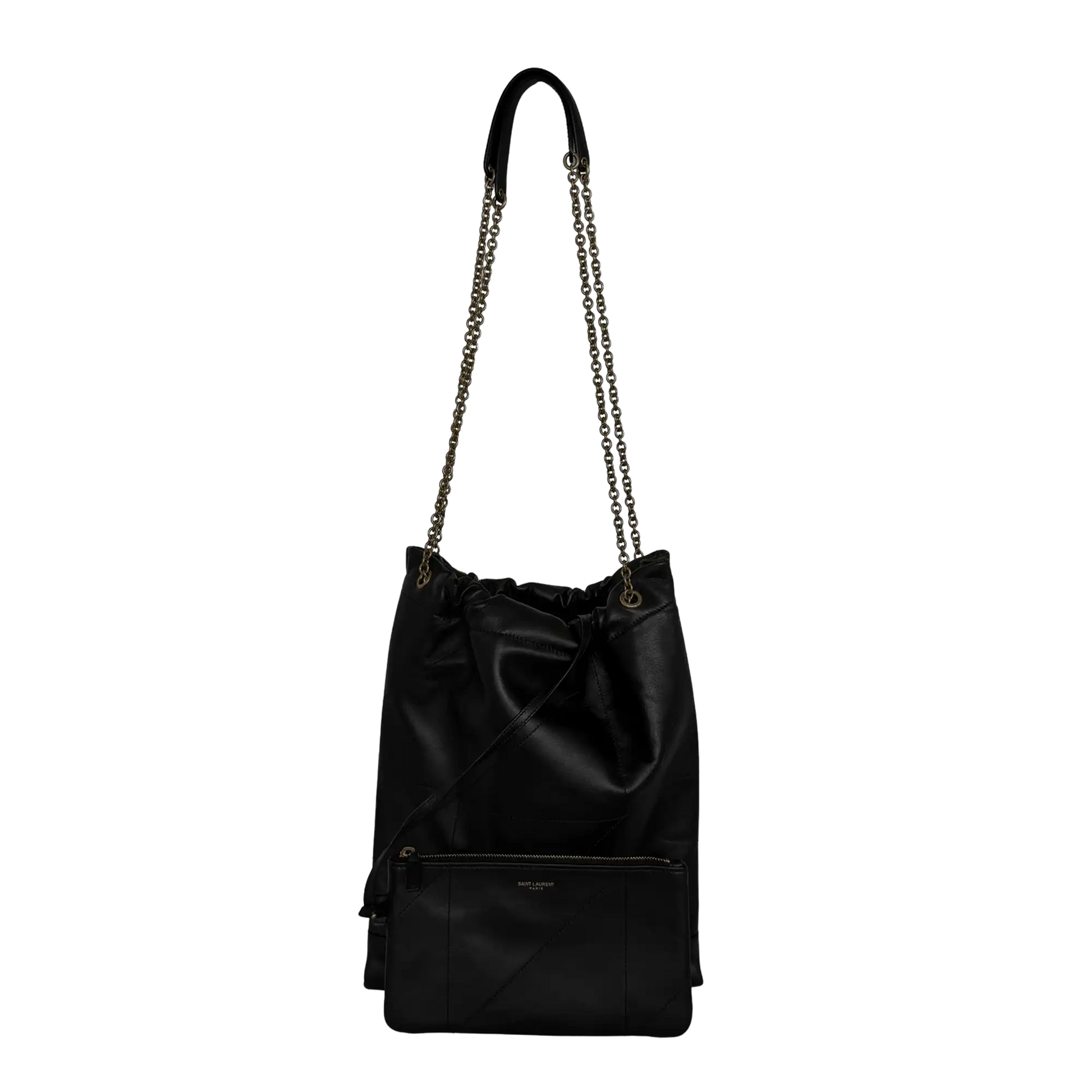 Saint Laurent Jamie Pochon aus Lammleder Schwarz / sehr gut Saint Laurent