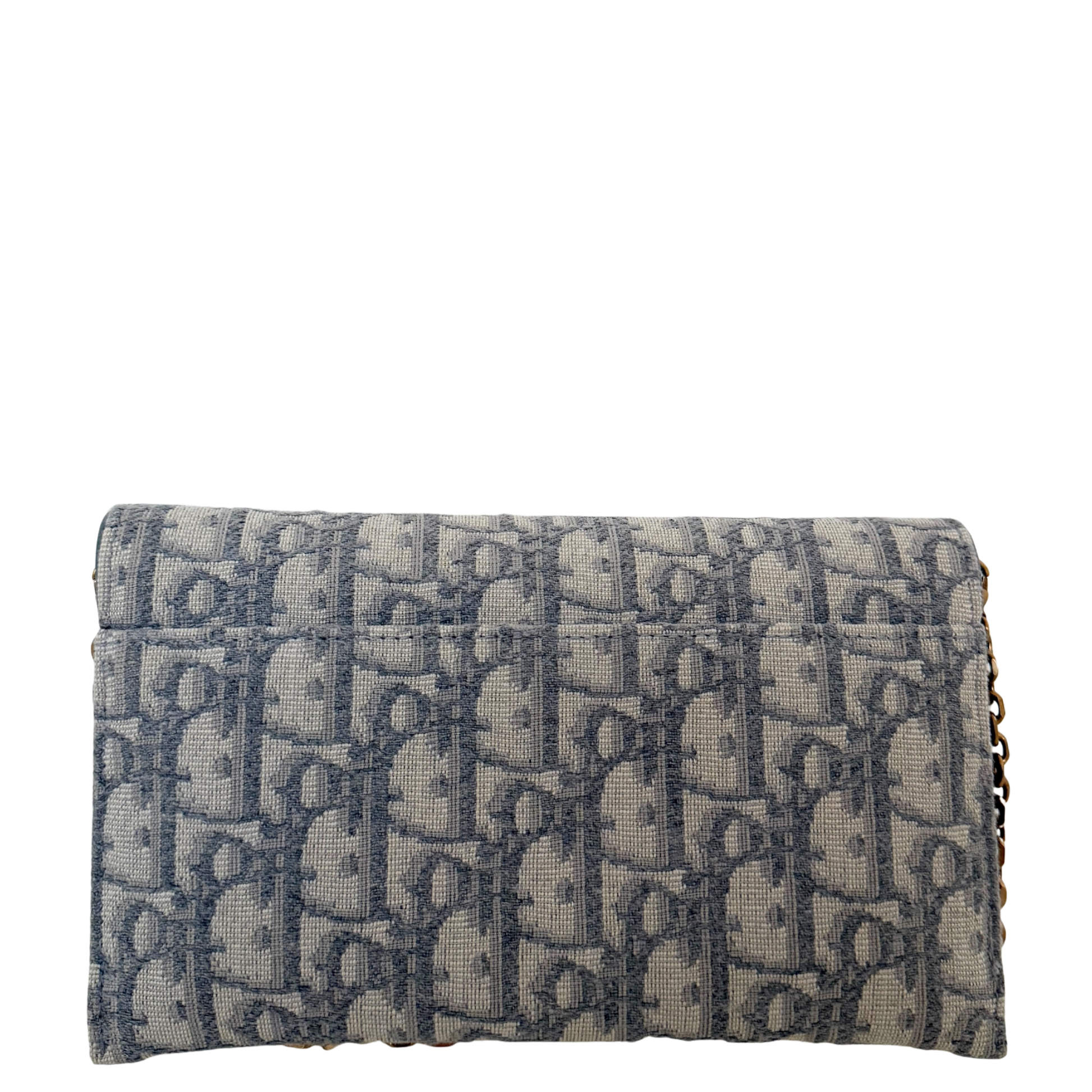 Dior kleine Saddle Pouch mit Kette Dior Oblique Jacquard Grau Fullset / neuwertig Dior