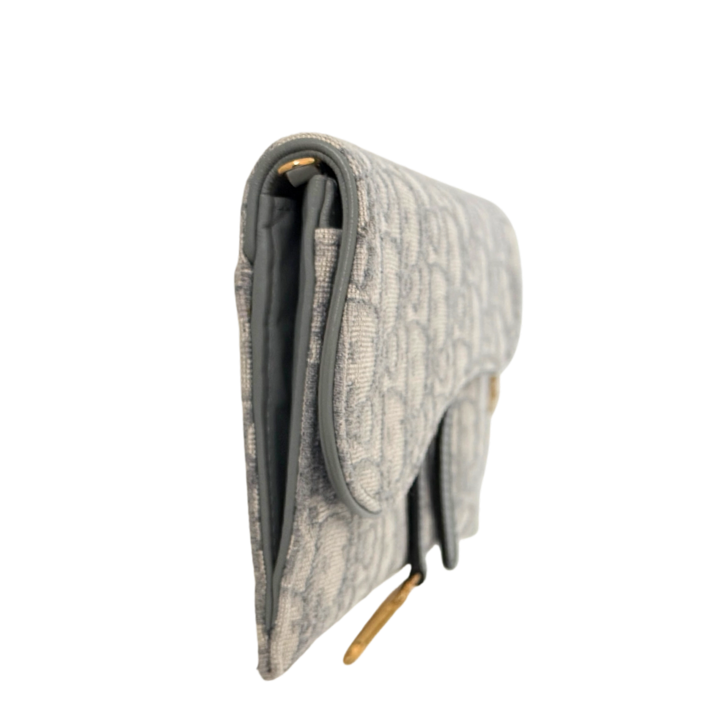 Dior kleine Saddle Pouch mit Kette Dior Oblique Jacquard Grau Fullset / neuwertig Dior