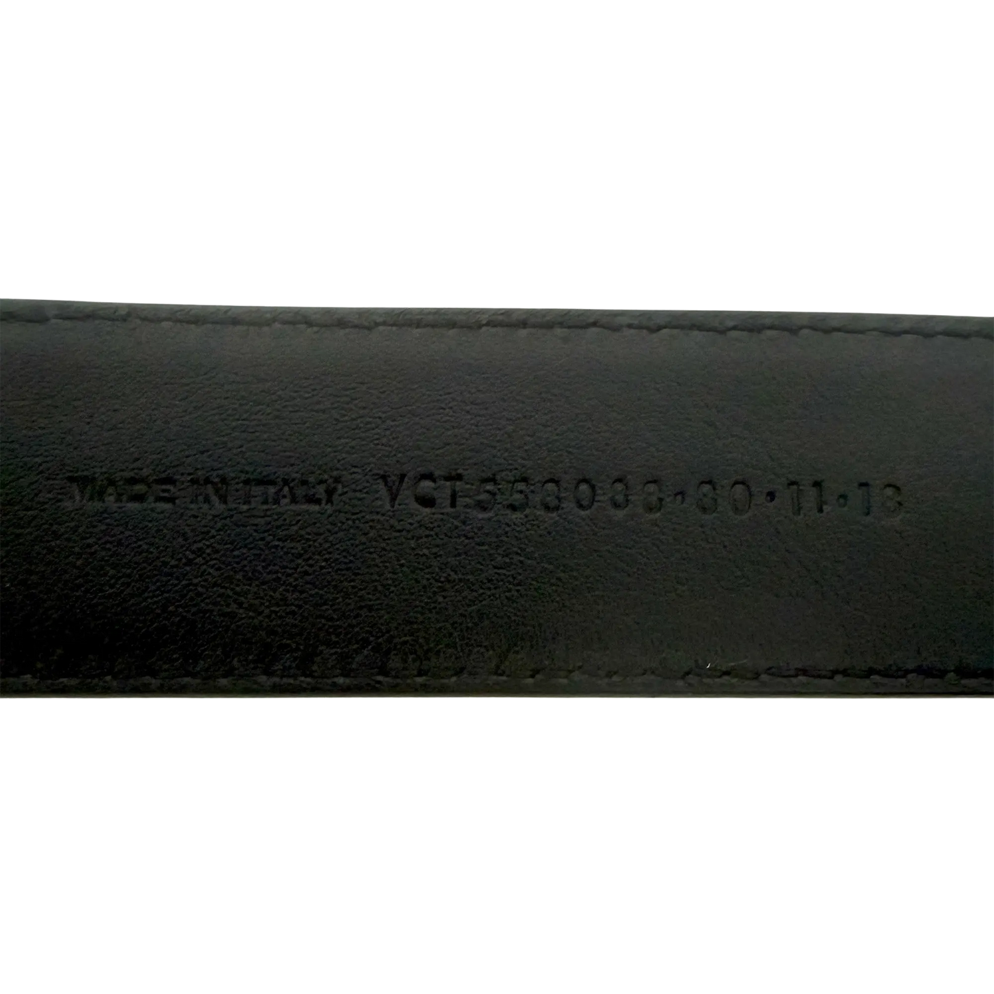 Saint Laurent Cassandre Gürtel aus glänzendem Saint Laurent Leder mit quadratischer Schnalle 80cm Schwarz / sehr gut Saint Laurent