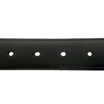 Saint Laurent Cassandre Gürtel aus glänzendem Saint Laurent Leder mit quadratischer Schnalle 80cm Schwarz / sehr gut Saint Laurent