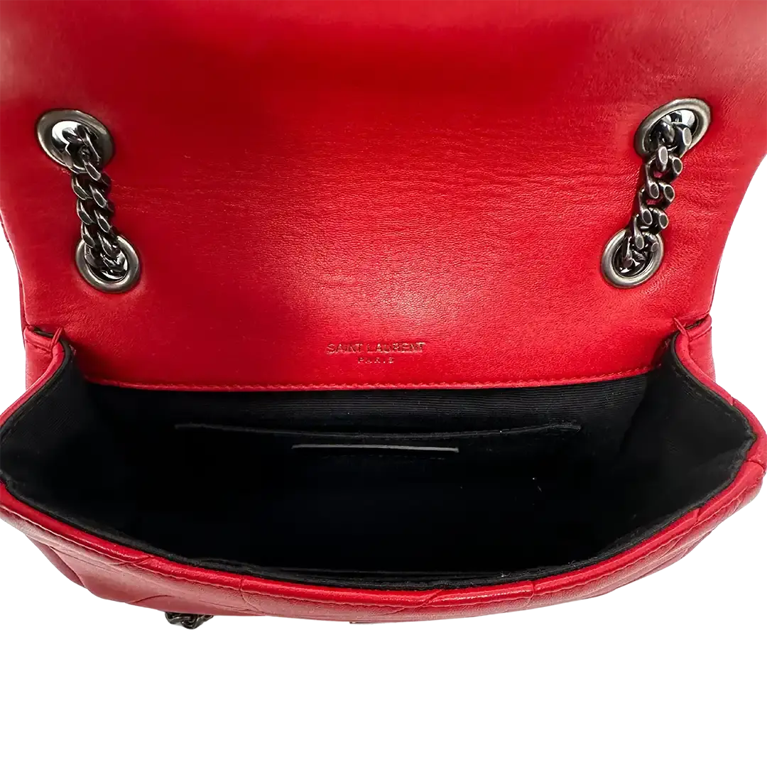 Saint Laurent Jamie Small Schultertasche Leder rot / gut Saint Laurent