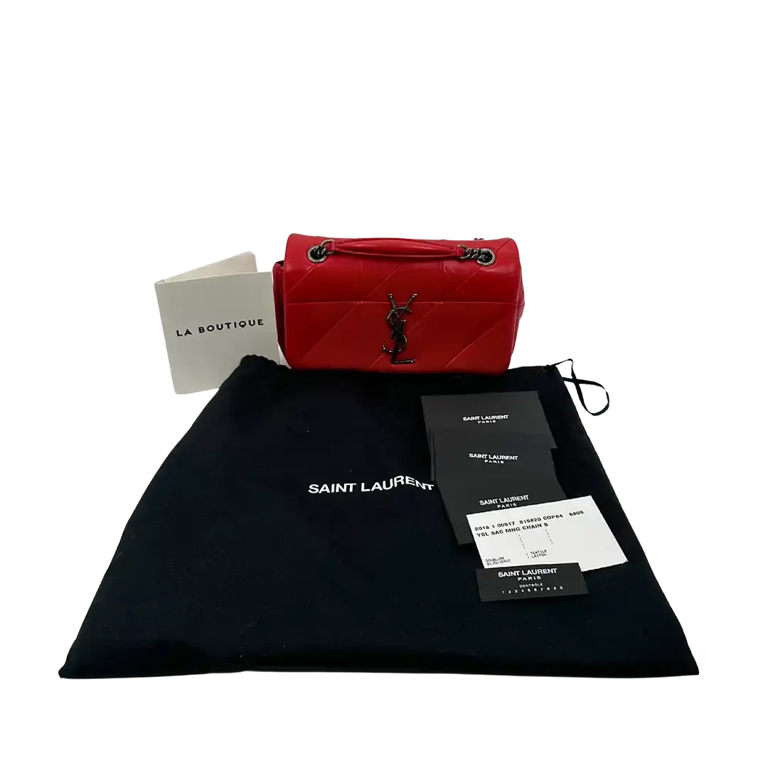 Saint Laurent Jamie Small Schultertasche Leder rot / gut Saint Laurent