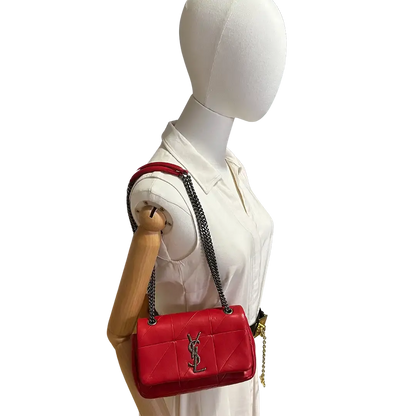 Saint Laurent Jamie Small Schultertasche Leder rot / gut Saint Laurent