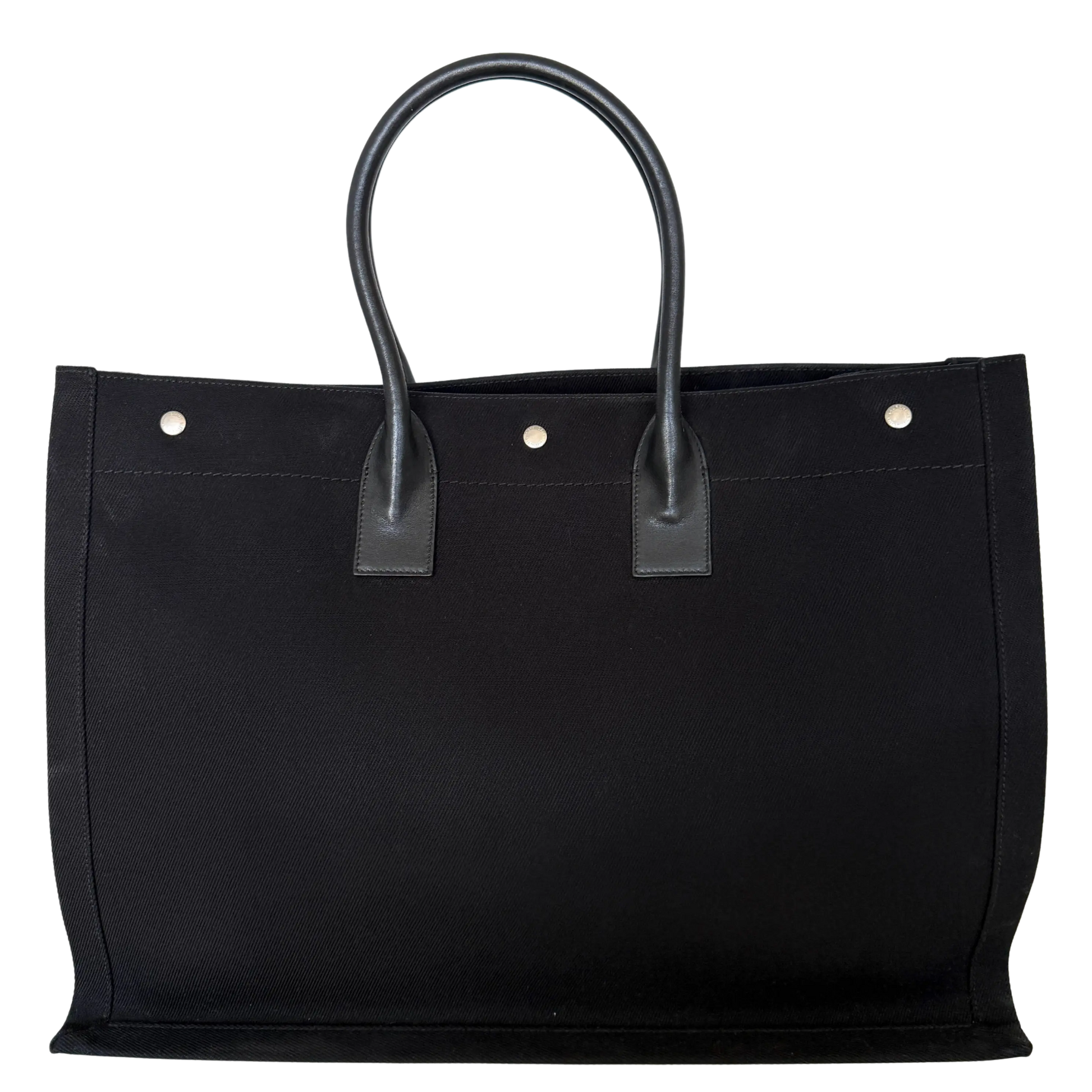 Saint Laurent Large Tote Tasche Rive Gauche Schwarz / sehr gut Saint Laurent