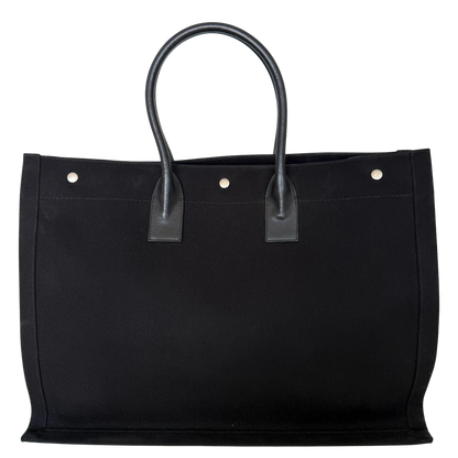 Saint Laurent Large Tote Tasche Rive Gauche Schwarz / sehr gut Saint Laurent