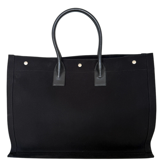 Saint Laurent Large Tote Tasche Rive Gauche Schwarz / sehr gut Saint Laurent