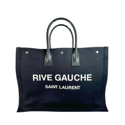 Saint Laurent Large Tote Tasche Rive Gauche schwarz / sehr gut Saint Laurent