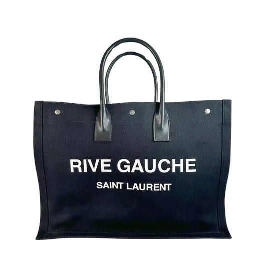 Saint Laurent Large Tote Tasche Rive Gauche schwarz / sehr gut Saint Laurent