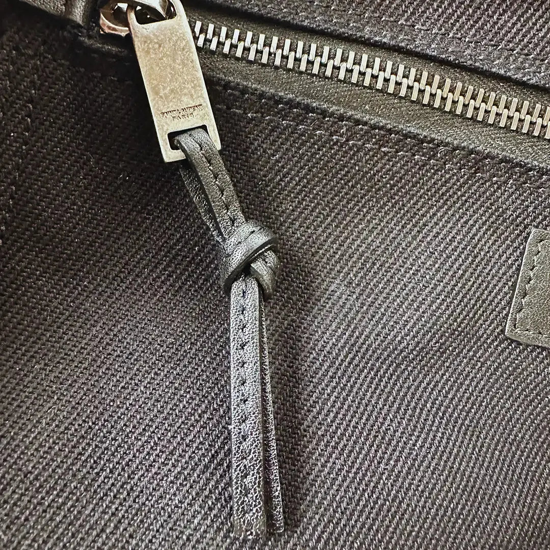 Saint Laurent Large Tote Tasche Rive Gauche schwarz / sehr gut Saint Laurent