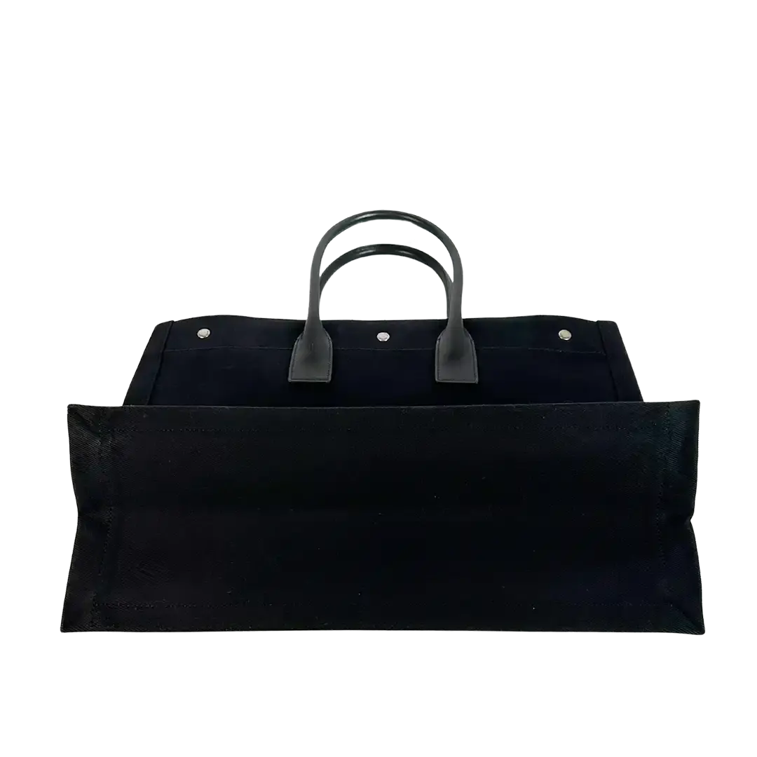 Saint Laurent Large Tote Tasche Rive Gauche schwarz / sehr gut Saint Laurent