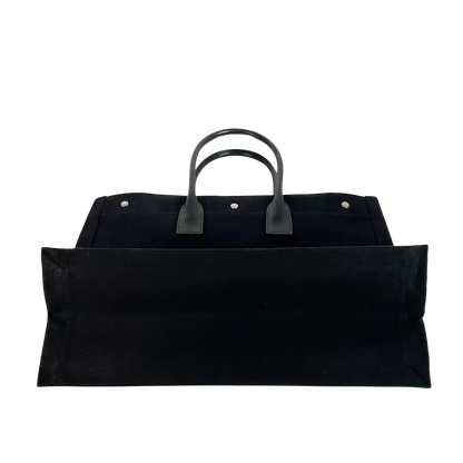 Saint Laurent Large Tote Tasche Rive Gauche schwarz / sehr gut Saint Laurent