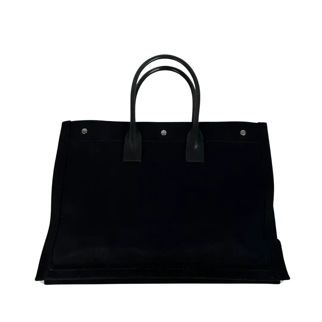 Saint Laurent Large Tote Tasche Rive Gauche schwarz / sehr gut Saint Laurent