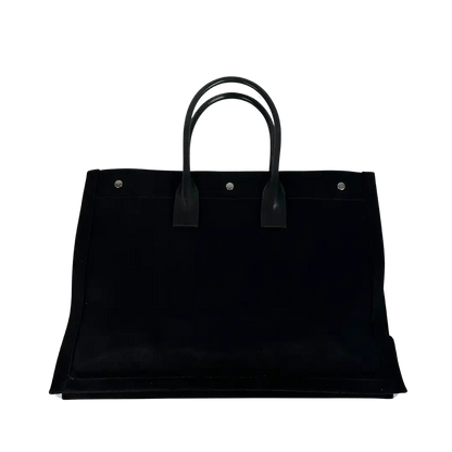 Saint Laurent Large Tote Tasche Rive Gauche schwarz / sehr gut Saint Laurent