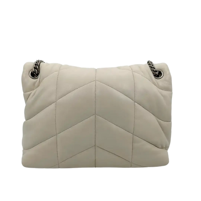 Saint Laurent LouLou Puffer Medium Handtasche Ivory Lammleder / sehr gut Saint Laurent