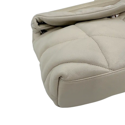 Saint Laurent LouLou Puffer Medium Handtasche Ivory Lammleder / sehr gut Saint Laurent