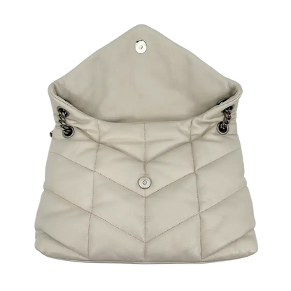 Saint Laurent LouLou Puffer Medium Handtasche Ivory Lammleder / sehr gut Saint Laurent