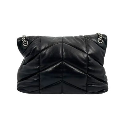 Saint Laurent LouLou Puffer Medium Handtasche schwarz Lammleder / gut Saint Laurent