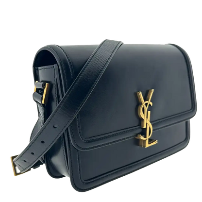 Saint Laurent Solferino Medium schwarz Leder Handtasche / gut Saint Laurent