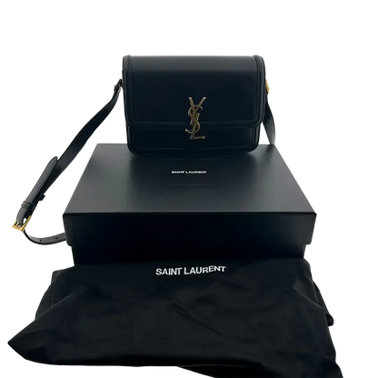 Saint Laurent Solferino Medium schwarz Leder Handtasche / gut Saint Laurent
