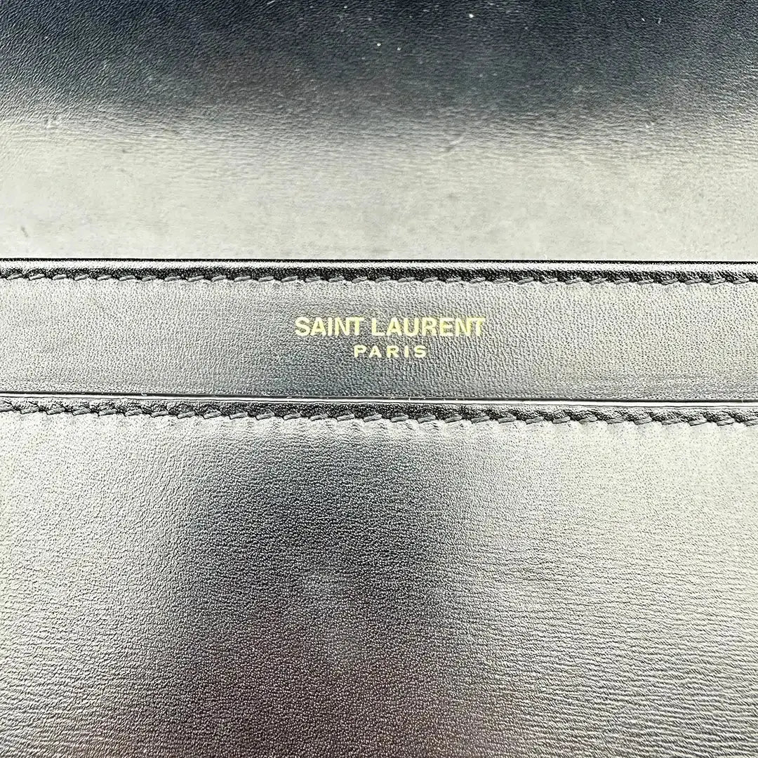 Saint Laurent Solferino Medium schwarz Leder Handtasche / gut Saint Laurent