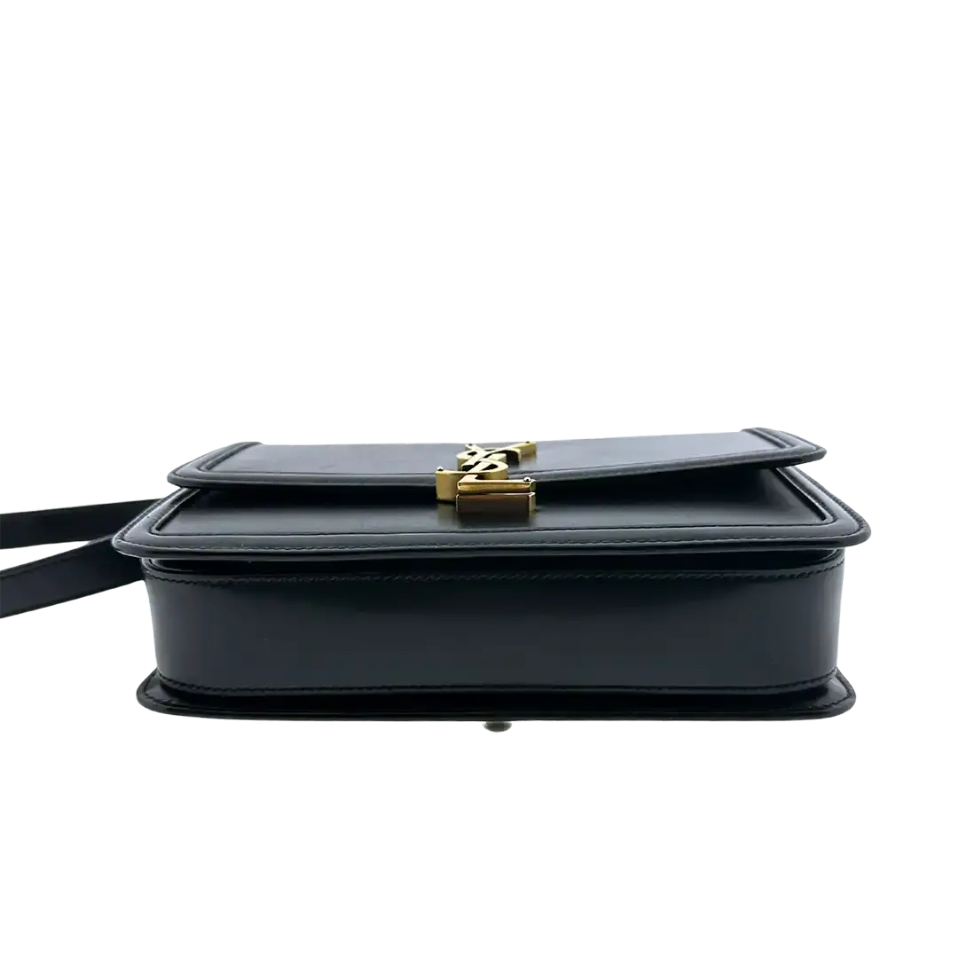 Saint Laurent Solferino Medium schwarz Leder Handtasche / gut Saint Laurent