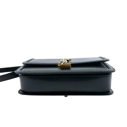 Saint Laurent Solferino Medium schwarz Leder Handtasche / gut Saint Laurent
