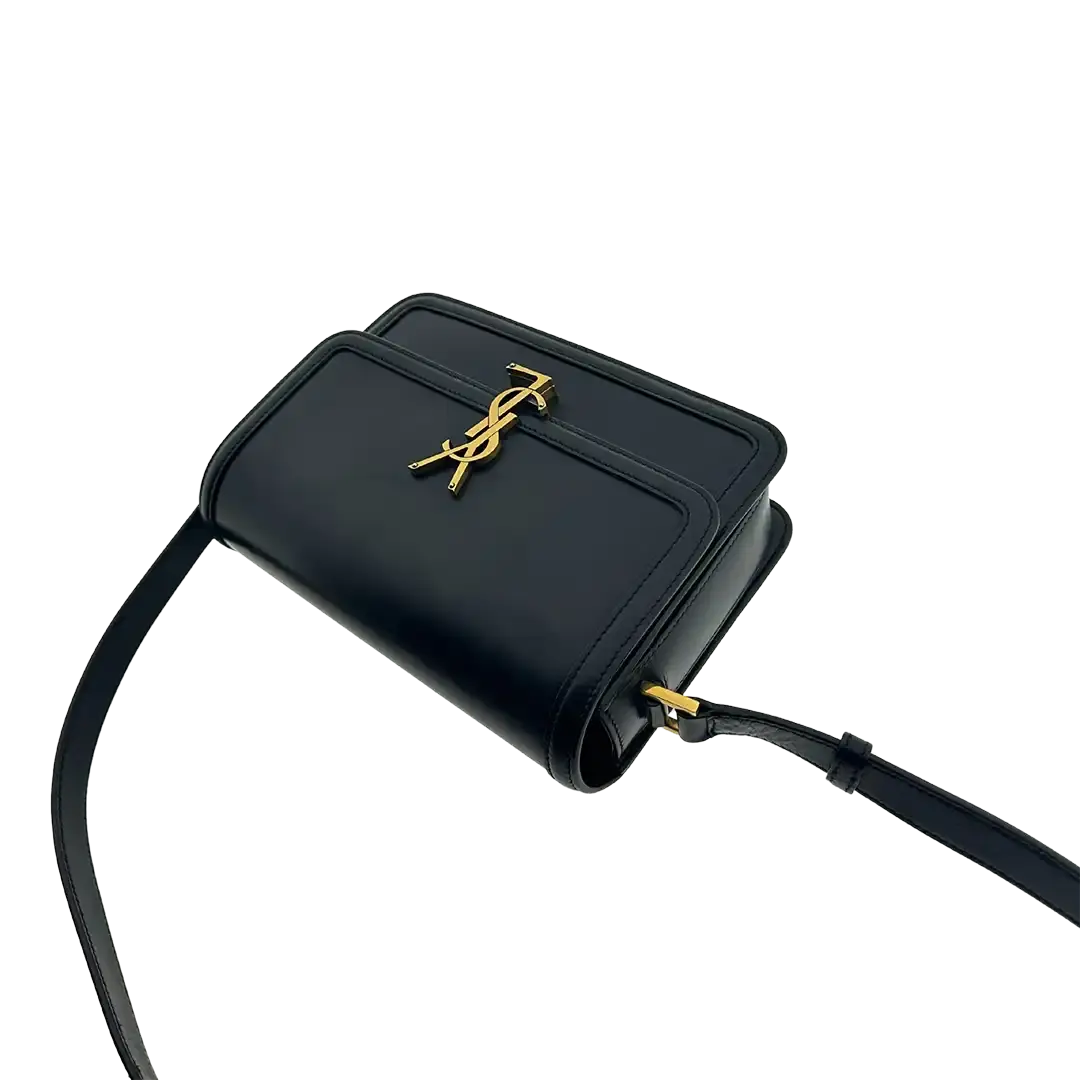 Saint Laurent Solferino Medium schwarz Leder Handtasche / gut Saint Laurent