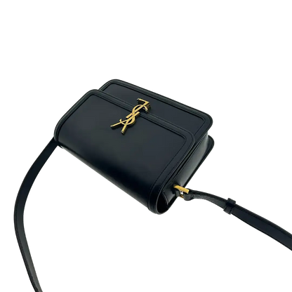 Saint Laurent Solferino Medium schwarz Leder Handtasche / gut Saint Laurent