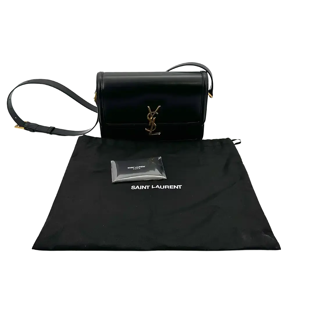 Saint Laurent Solferino Medium schwarz Leder Handtasche / neuwertig Saint Laurent