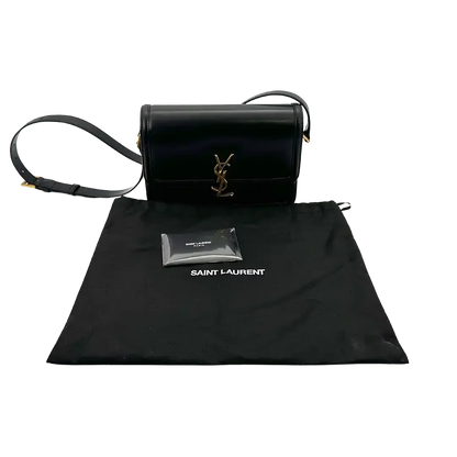 Saint Laurent Solferino Medium schwarz Leder Handtasche / neuwertig Saint Laurent
