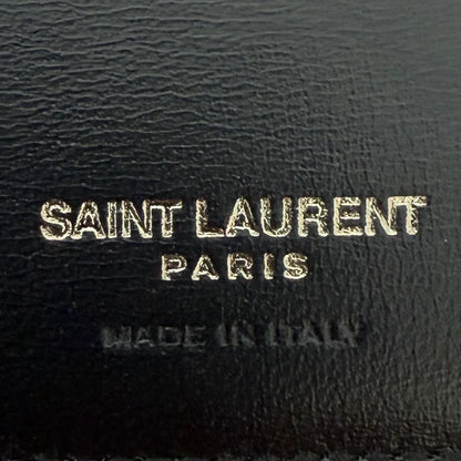 Saint Laurent Tiny Cassandre Brieftasche mit Geldklammer aus mattem Leder Schwarz/ neuwertig Saint Laurent