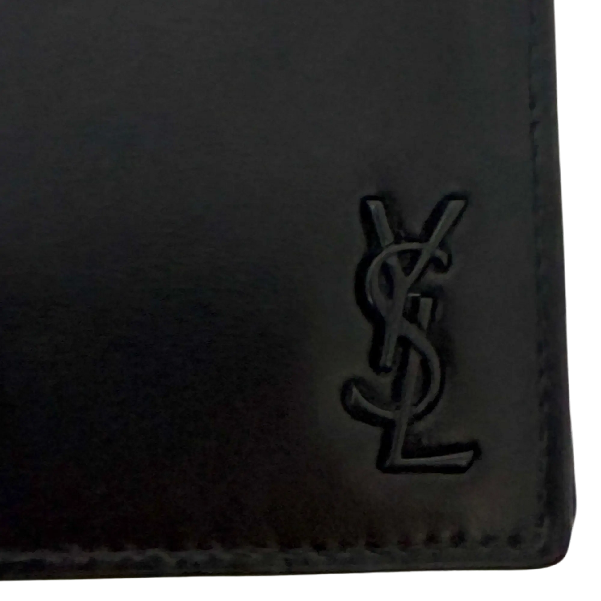 Saint Laurent Tiny Cassandre Brieftasche mit Geldklammer aus mattem Leder Schwarz/ neuwertig Saint Laurent