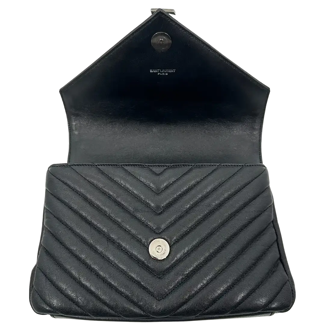 Saint Laurent YSL College Medium Handtasche schwarz Leder / sehr gut Saint Laurent