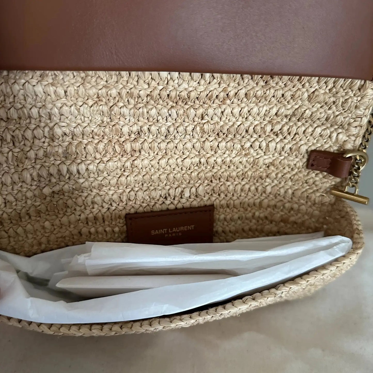 Saint Laurent YSL Icare Maxi Shopper Raffia 2024 / ungetragen Saint Laurent