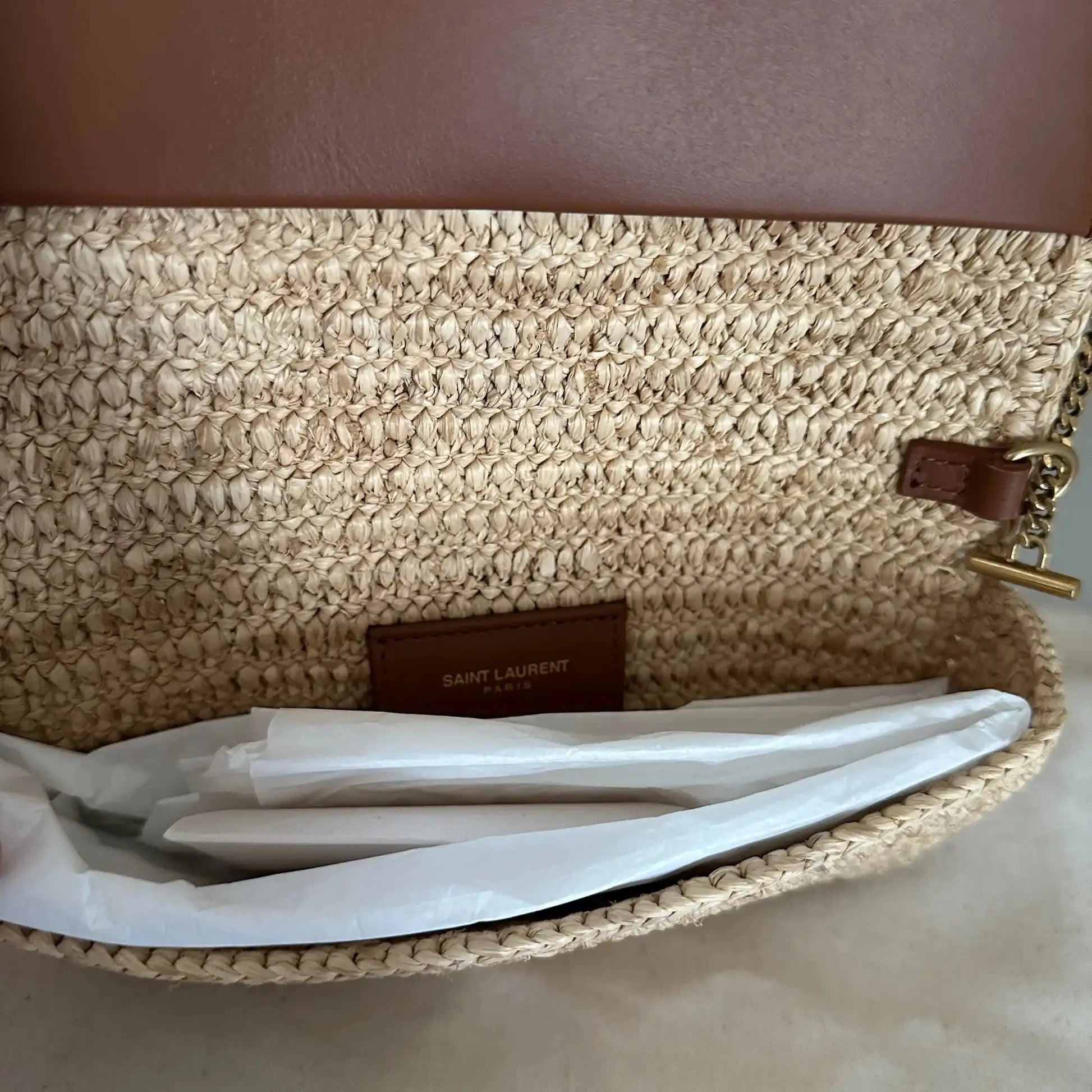 Saint Laurent YSL Icare Maxi Shopper Raffia 2024 / ungetragen Saint Laurent