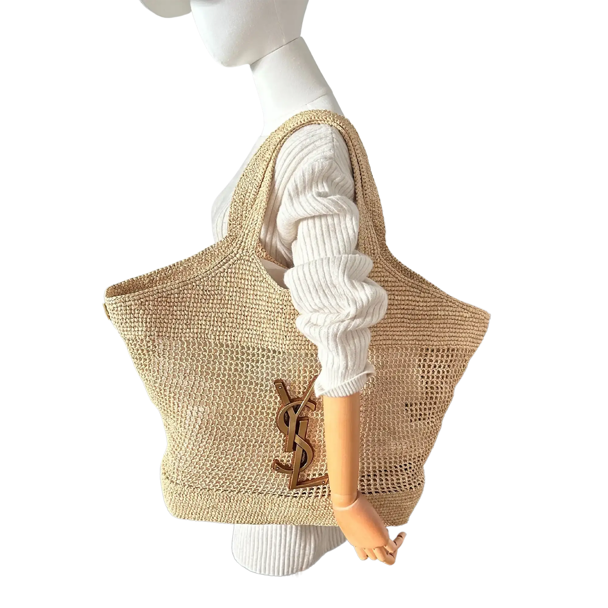 Saint Laurent YSL Icare Maxi Shopper Raffia 2024 / ungetragen Saint Laurent