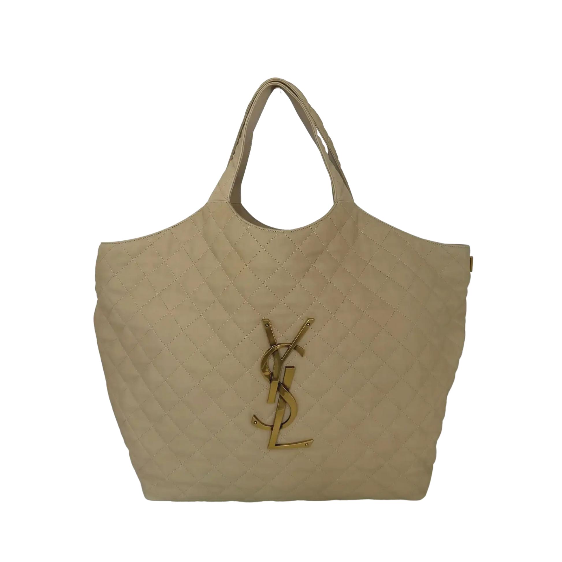 Saint Laurent YSL Icare Maxi Shopper gestepptes Nubukleder beige / neuwertig Saint Laurent