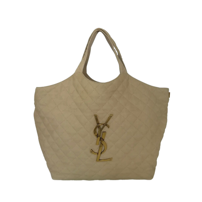 Saint Laurent YSL Icare Maxi Shopper gestepptes Nubukleder beige / neuwertig Saint Laurent