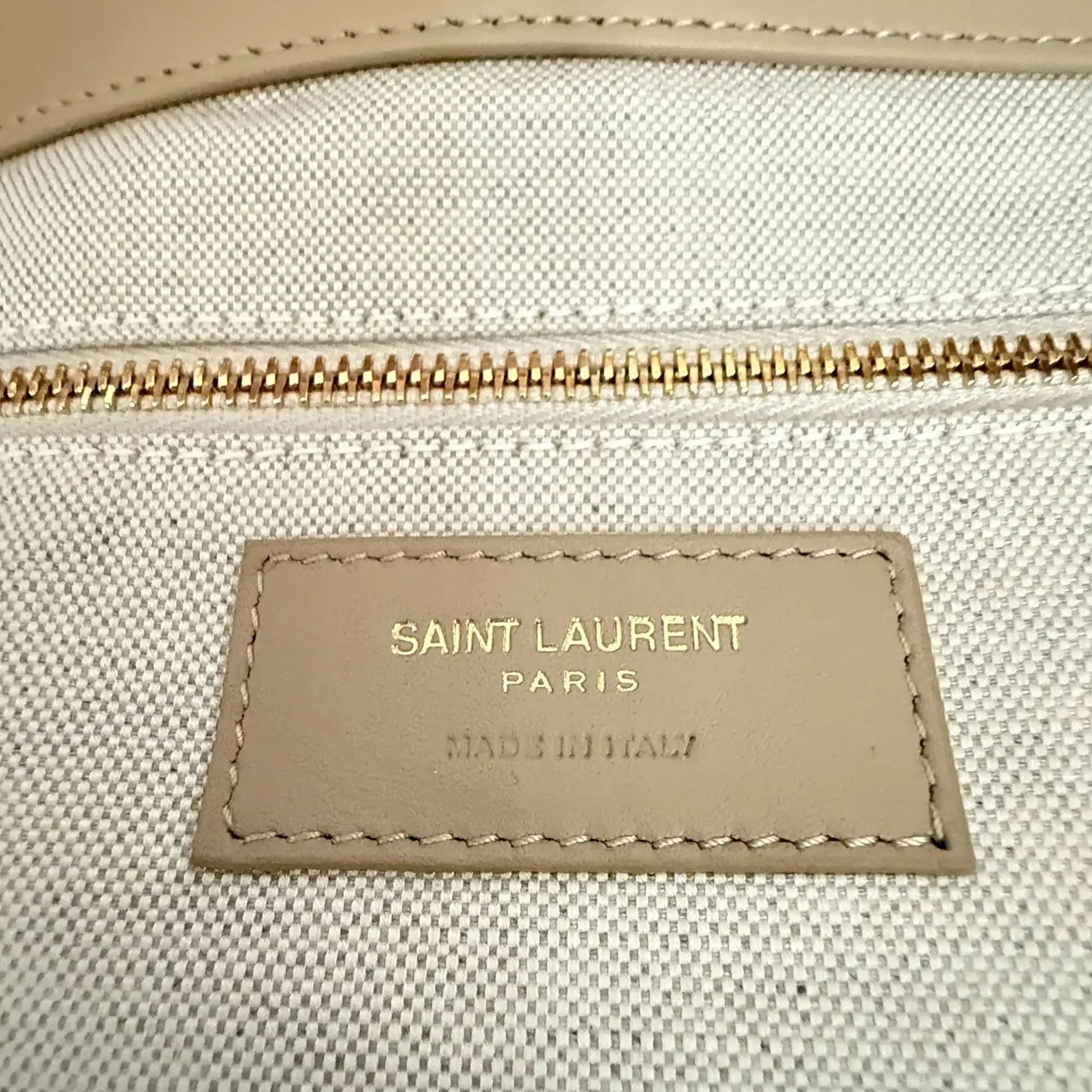 Saint Laurent YSL Icare Maxi Shopper gestepptes Nubukleder beige / neuwertig Saint Laurent