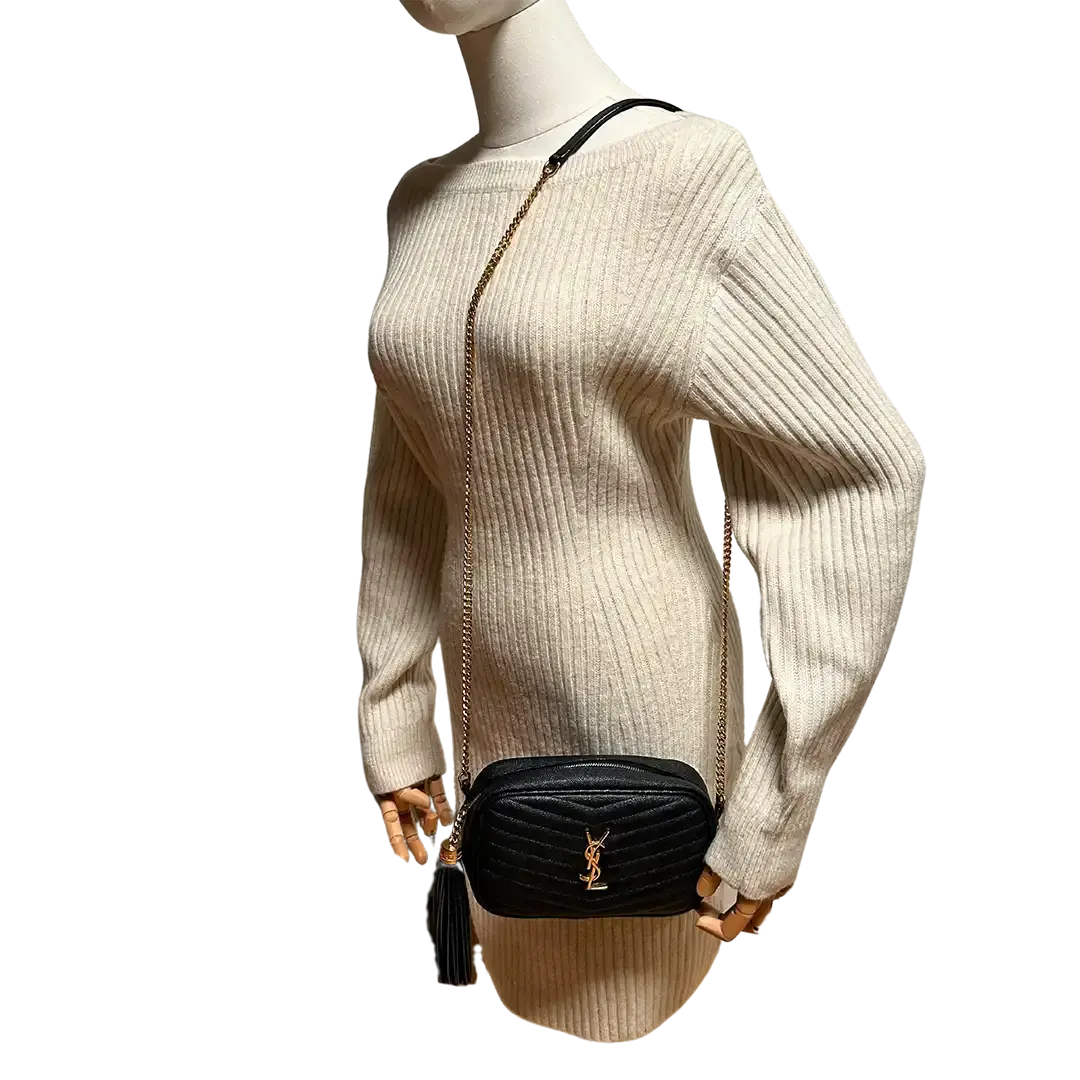 Saint Laurent YSL Lou Camera Bag Leder schwarz / gut Saint Laurent