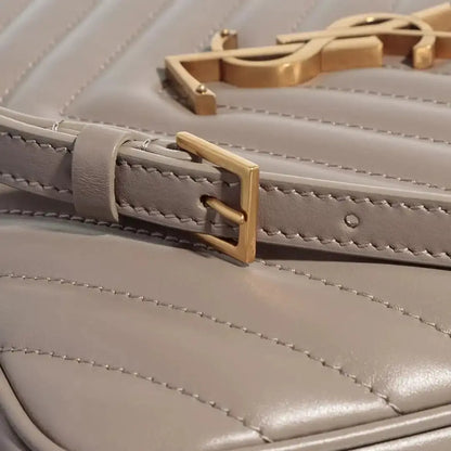 Saint Laurent YSL Lou Crossbody Tasche grau-braun / neuwertig - Echtheitscheck