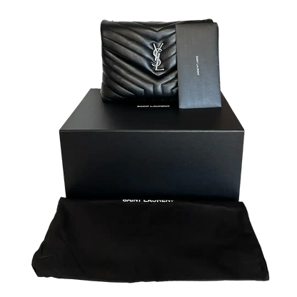 Saint Laurent YSL LouLou Medium Leder schwarz silberne Hardware Fullset / sehr gut Saint Laurent