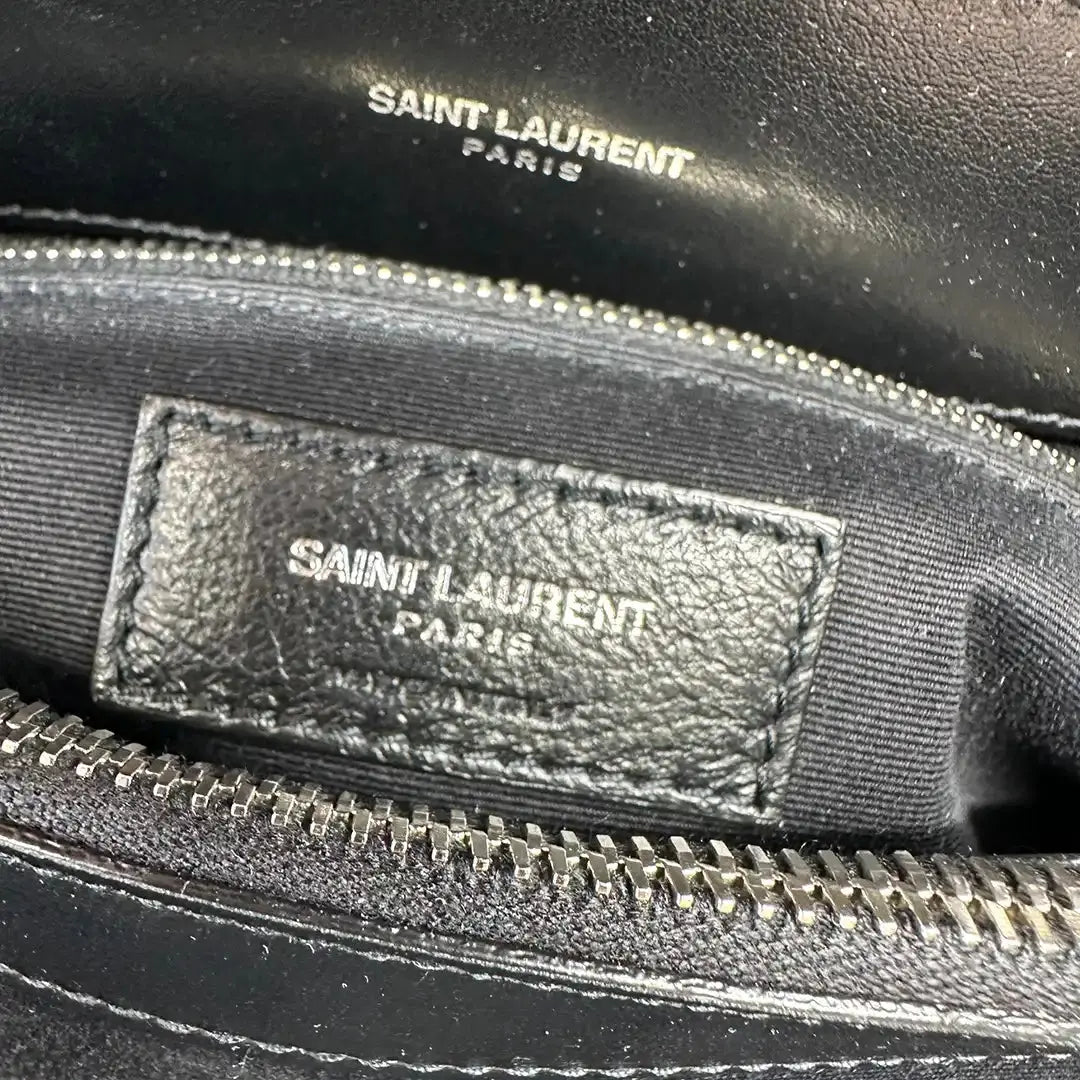 Saint Laurent YSL LouLou Medium Leder schwarz silberne Hardware Fullset / sehr gut Saint Laurent
