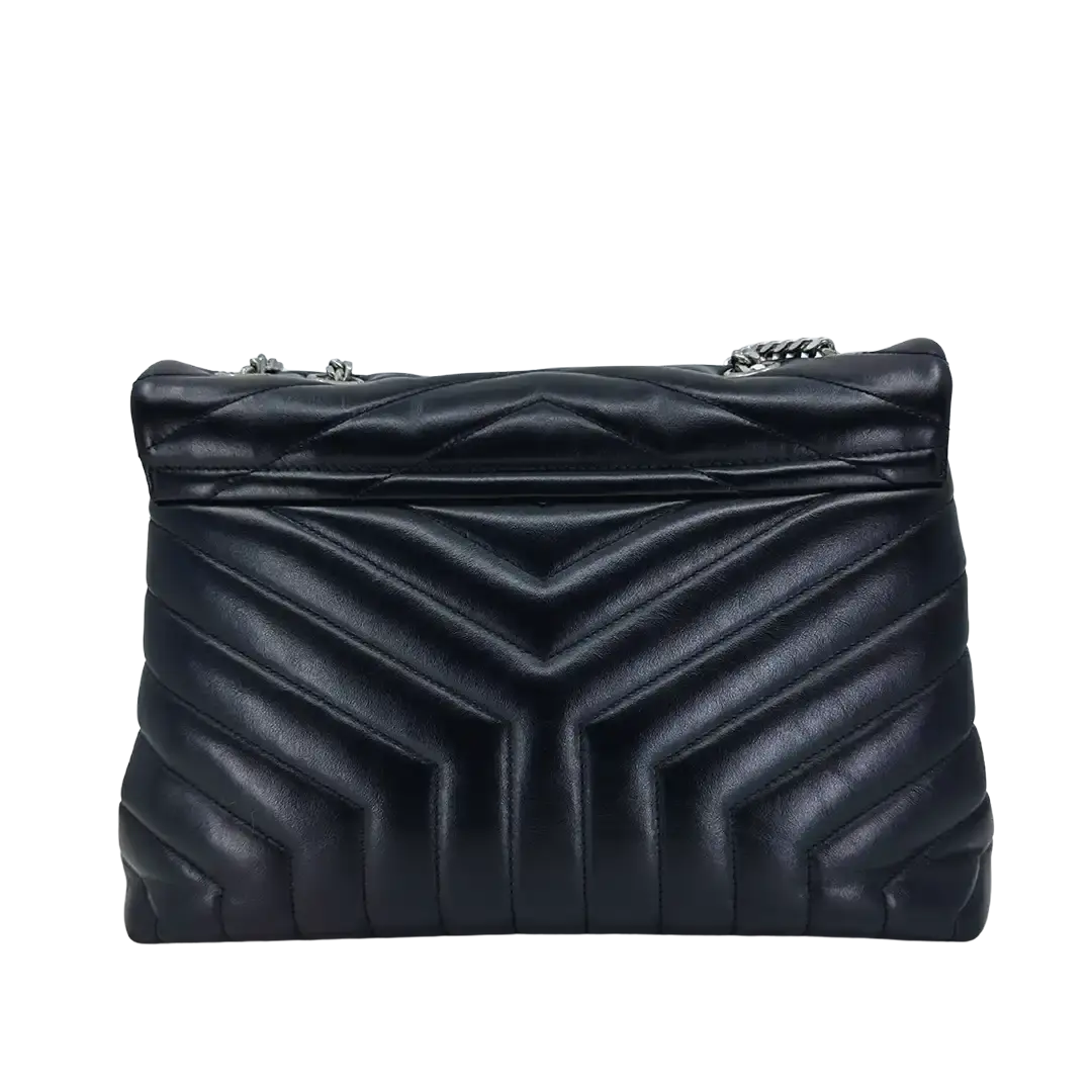 Saint Laurent YSL LouLou Medium Leder schwarz silberne Hardware Fullset / sehr gut Saint Laurent