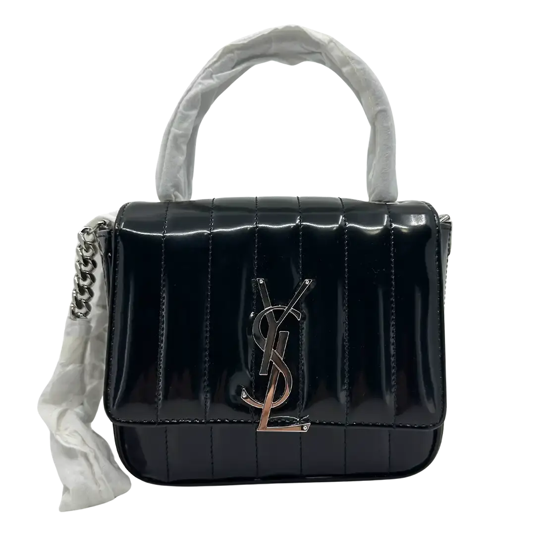 Saint Laurent YSL Vicky Small Lackleder / ungetragen Saint Laurent