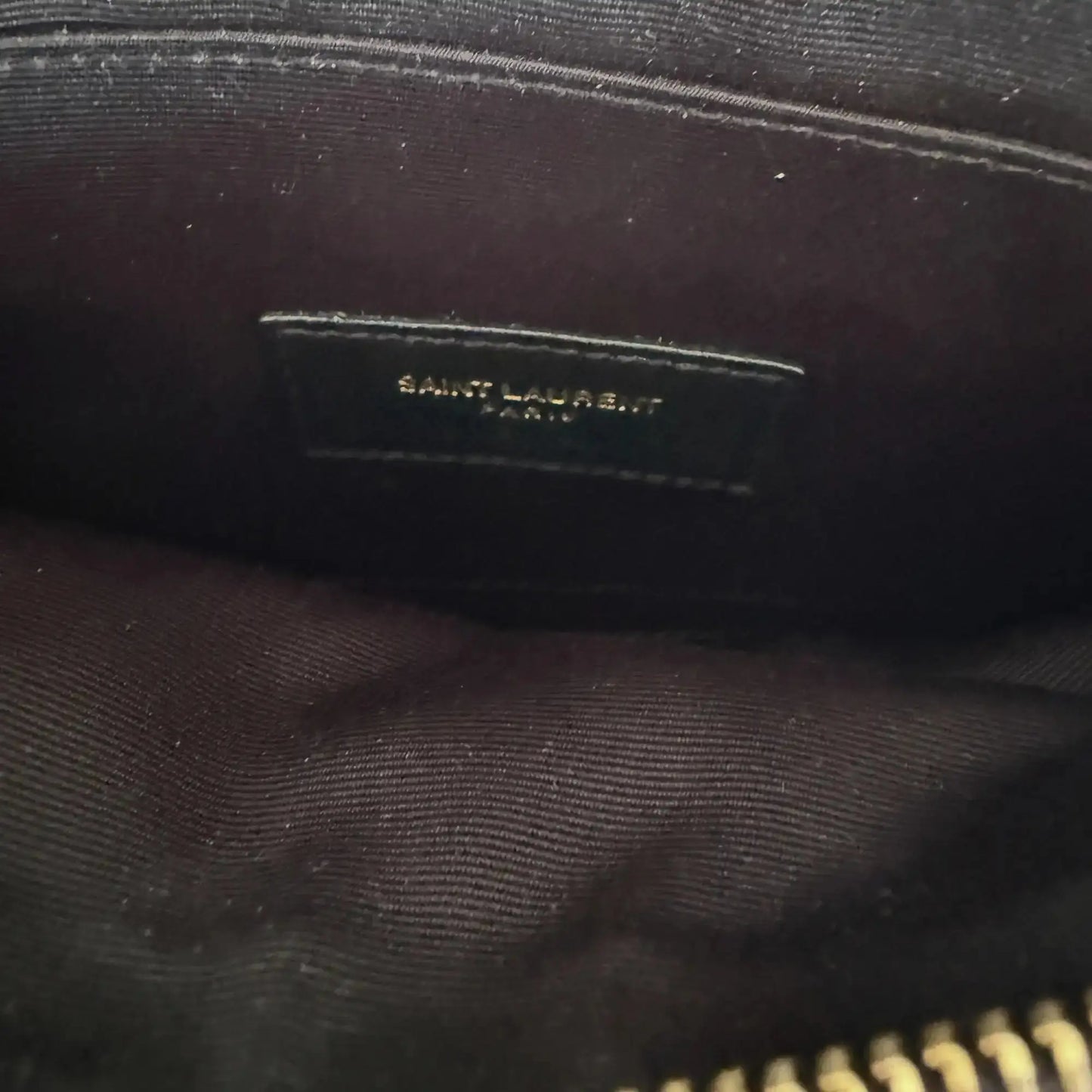 Saint Laurent große Cassandre Pouch Grand de Poudre Leder schwarz / neuwertig Saint Laurent