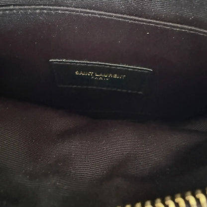 Saint Laurent große Cassandre Pouch Grand de Poudre Leder schwarz / neuwertig Saint Laurent