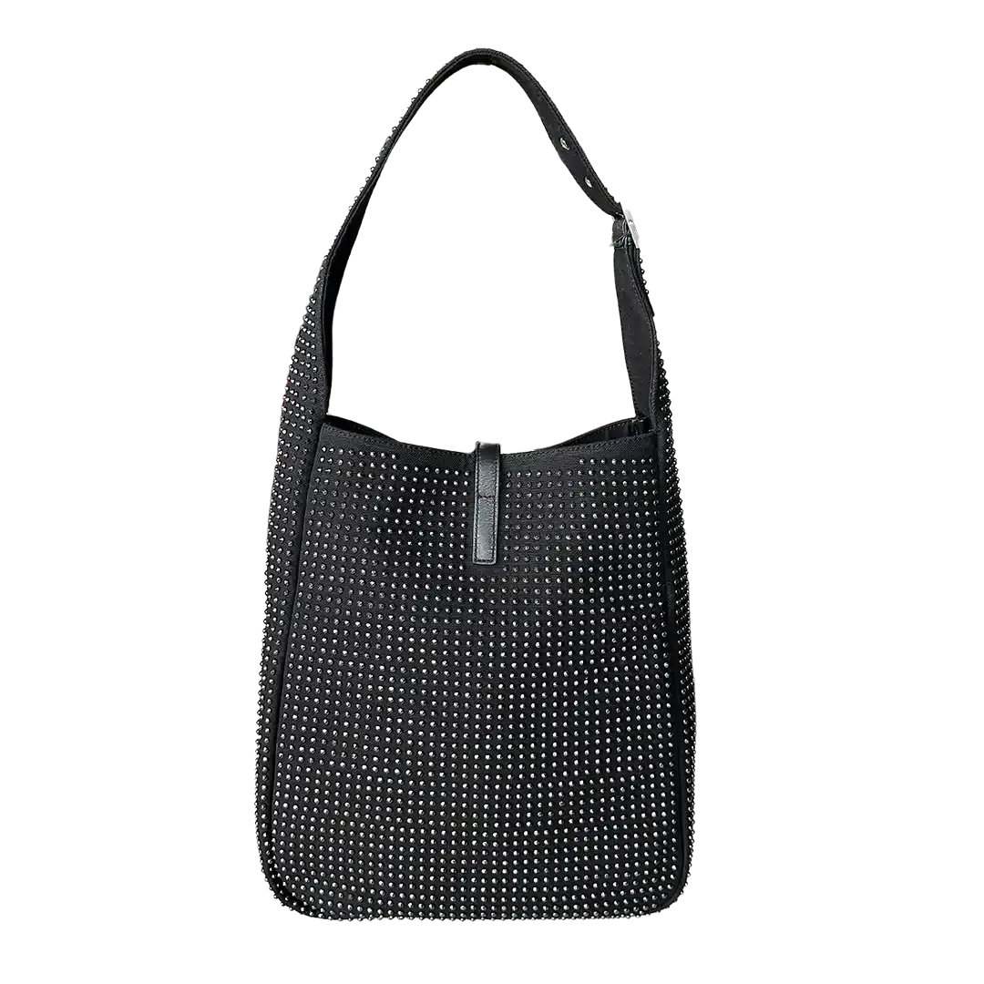 Saint Laurent mittelgroße Hobo-Bag LE 5 À 7 schwarz Nieten / neuwertig Saint Laurent